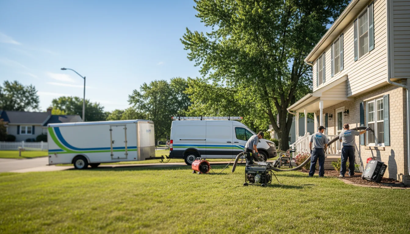 Flooded Basement Restoration And Cleanup With Repair in Grovertown, IN near me